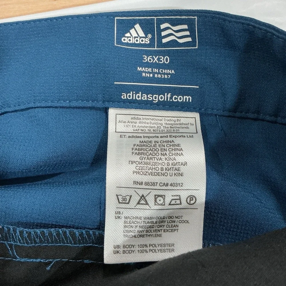 Adidas Adizero Classic Golf Dress Pants 36x30 Blue Casual Pockets‎ Performance